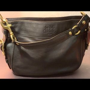 Black Coach authentic leather hobo bag
